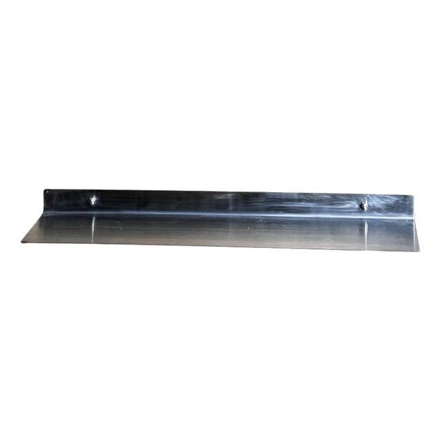 Wall Shelf in Brushed Stainless Steel by Form & Eisen For Sale