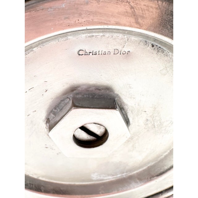 Mid-Century Christian Dior Modernist Ribbed Silver Thermal Carafe For Sale - Image 12 of 14