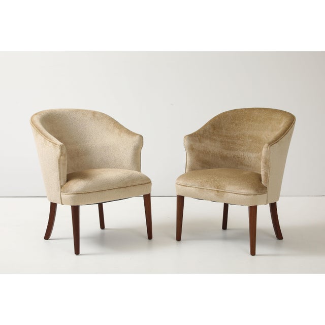 1940s 1940's Swedish Walnut Lounge Chairs For Sale - Image 5 of 11