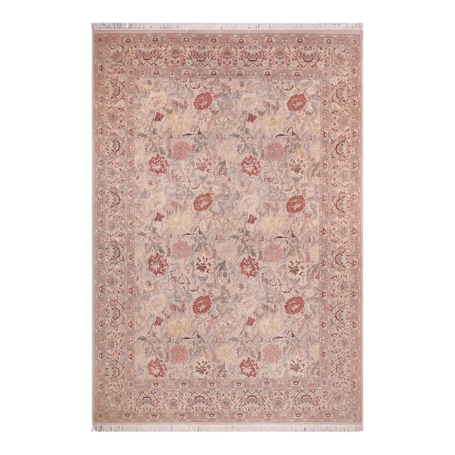 Shabby Chic Pak-Persian Gray/Gray Wool Rug - 9'0'' X 12'1'' For Sale