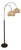 Mid-Century Modern Space Age Dijkstra Floor Lamp with Two Shades For Sale