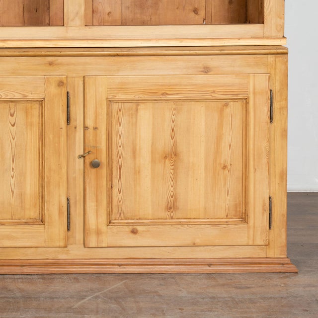 Early 20th Century Danish Pine Bookcase Display Cabinet For Sale - Image 10 of 11