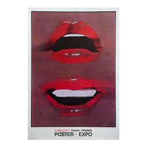 1981 Polish Exhibition Poster, Poster Exposition at the National Theatre - Swierzy