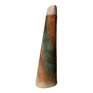 1980s Vintage Tony Evans Raku Studio Pottery Tall Vase For Sale