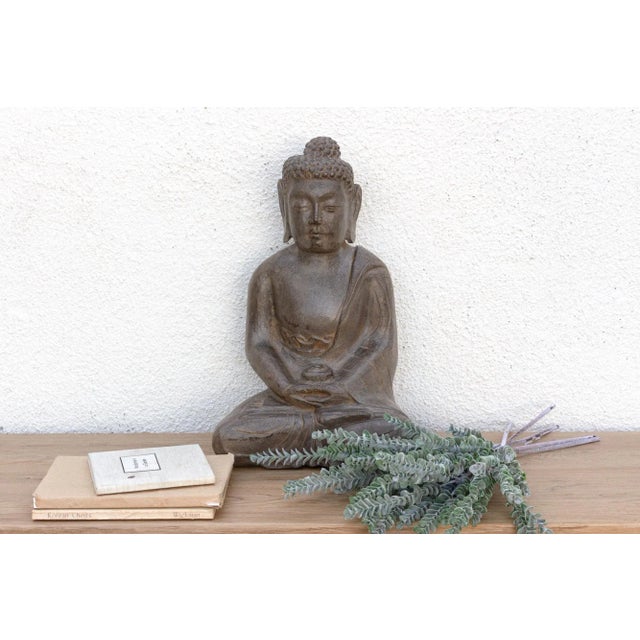 Brown Glimpse of Nirvana Carved Buddha For Sale - Image 8 of 8