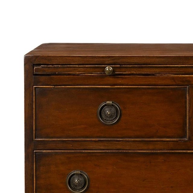 Furniture - Small chest of drawers. Portuguese, 20th century; made of mahogany wood; with a leather-covered drawing board...
