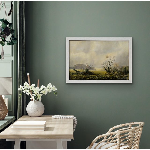 Winter Field on Overcast Farmland in the English Countryside by British Artist 1975 (Circa) For Sale - Image 13 of 18