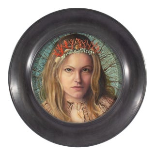 Oil on Board Portrait Painting by Carrie Pearce For Sale