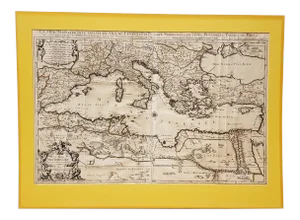 "La Mer Mediterranee" Antique Map of the Mediterranean Sea C.1692