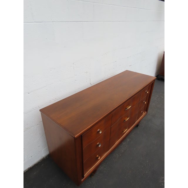 Kent Coffey Kent Coffey Mid Century Modern Long Dresser Bathroom Vanity 6892 For Sale - Image 4 of 15