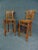 Brown Rustic Country French Cherry Bar Stools - a Pair For Sale - Image 8 of 8