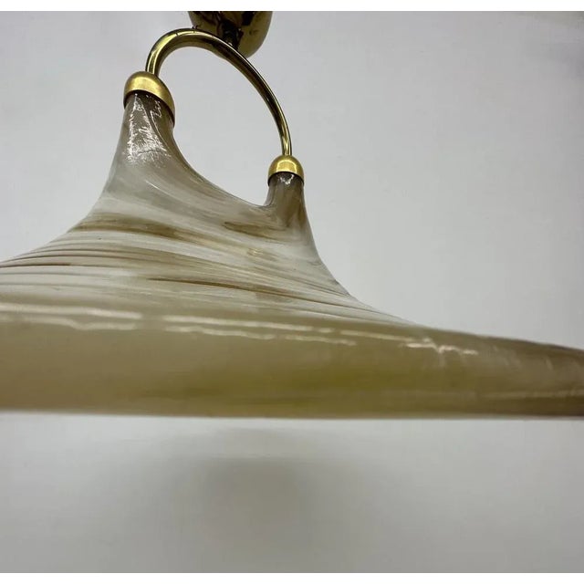 Beige Space Age Ceiling Lamp from Cristallux, 1970s For Sale - Image 8 of 11