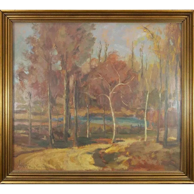 Luigi Venturini, Virgilian Wood, Oil Painting, 1960s For Sale - Image 4 of 4