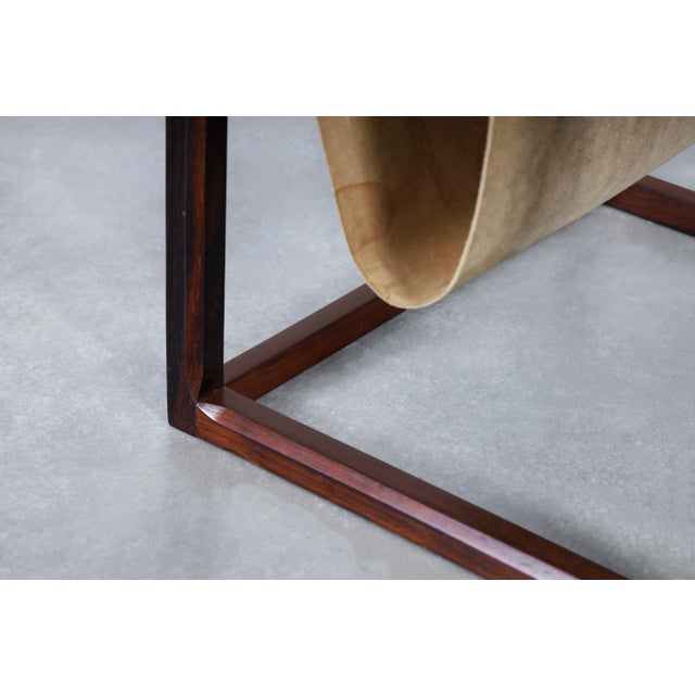 Brown Danish Modern Brazilian Rosewood Magazine Rack by Kai Kristiansen For Sale - Image 8 of 10