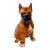 Mid-Century Italian Hand Painted Boxer Puppy Large Figurine For Sale