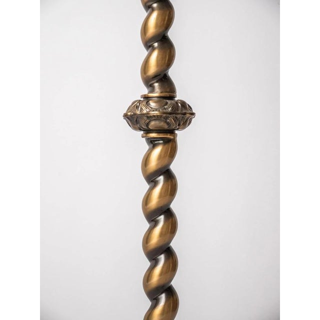 Metal Baroque Narrow Floor Lamp in Brass For Sale - Image 7 of 13