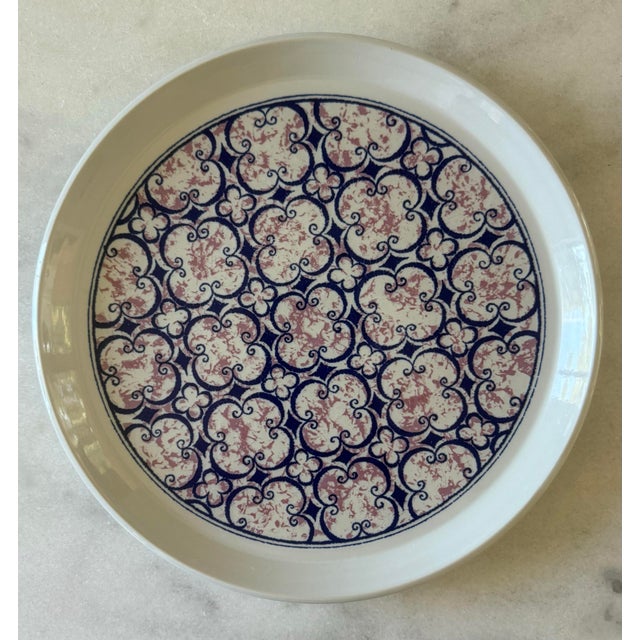 Contemporary Vintage Noritake Primastone "Image" Pattern Dinner Plates - Set of 7 For Sale - Image 3 of 11