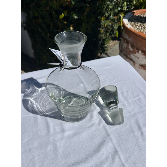 Glass Vintage Glass Decanter For Sale - Image 7 of 7