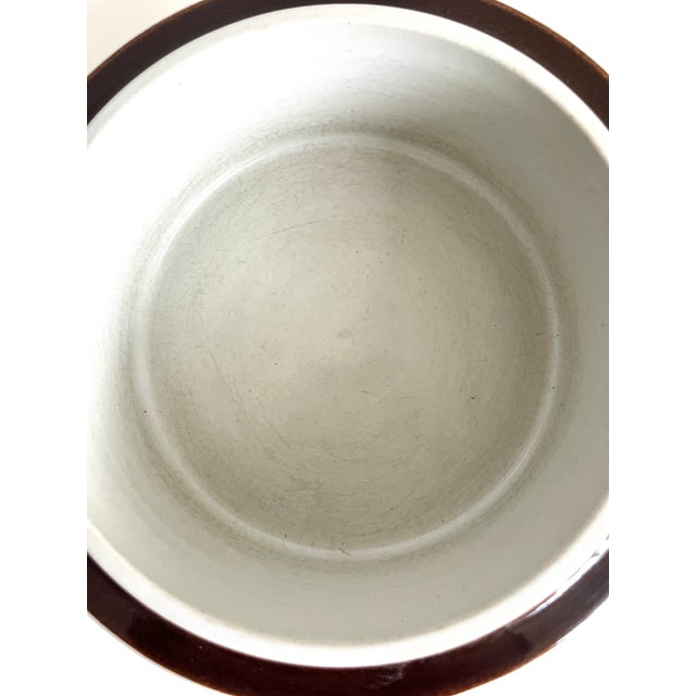 1970s Vintage 1970s Arabia of Finland Rosmarin Brown Round Vegetable Bowl For Sale - Image 5 of 6