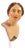18th Century Polychrome Ceramic Woman Sculpture from Naples, Italy For Sale