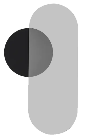 Layered Silhouettes Stadium Circle Mirrors by Rive Roshan