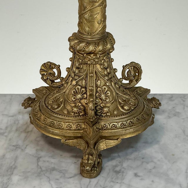 Set of Two 19th Century French Renaissance Gilt Bronze Candlesticks For Sale - Image 12 of 18