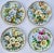 Hand Painted Rose Porcelain Plates With Gold Trim - Set of 4 For Sale - Image 10 of 10