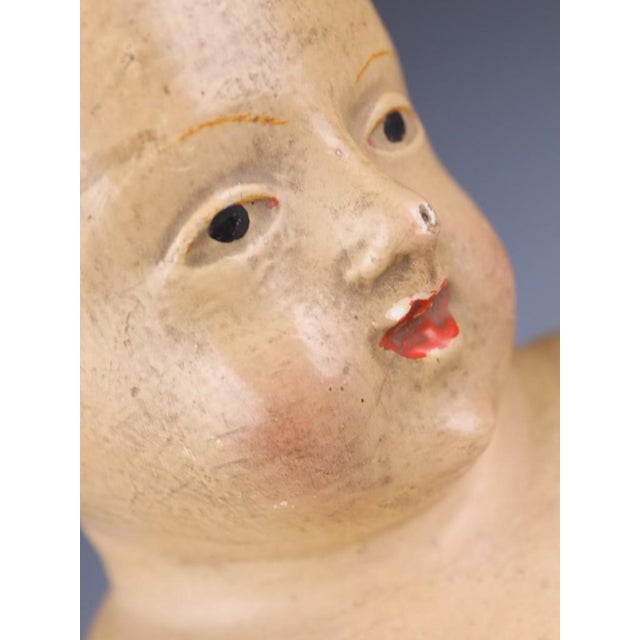Tuscan Artist, Head of the Infant Jesus (Bambino Gesù), 1790, Polychrome Stucco For Sale - Image 10 of 14