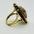 Massive Tiger's Eye & Multi-Gemstone Rainbow Cocktail Ring Sterling Silver Gold Vermeil - Size 9 For Sale - Image 4 of 11