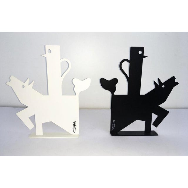 White Painted Metal Sculpture by Riccardo Dalisi, Italy, 1980s For Sale - Image 10 of 18