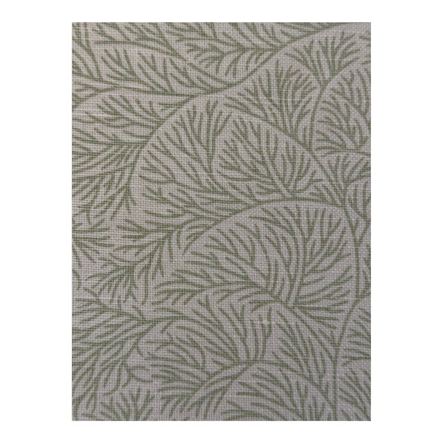 Schumacher Mark D Sikes 180701 Bougainvillea Leaf Green Fabric 7 1/2 Yards For Sale