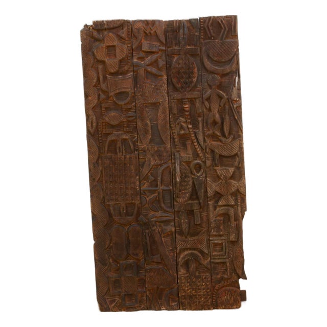 Authentic Niger River Nupe Carved Door For Sale