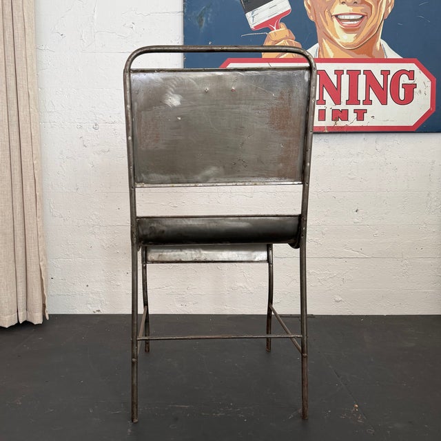 Early 20th Century Early 20th Century Industrial Brushed Steel Hospital Chair For Sale - Image 5 of 8