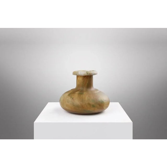 This art nouveau vase in glass paste is a unique and elegant artwork for any home or office. The vase is made of glass...