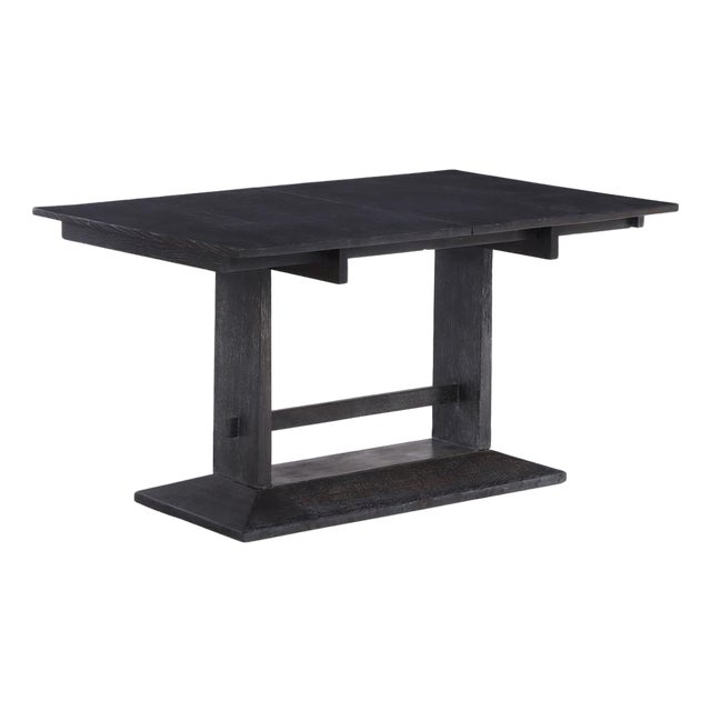 French Dark Cerused Oak Table or Desk, C. 1940 For Sale