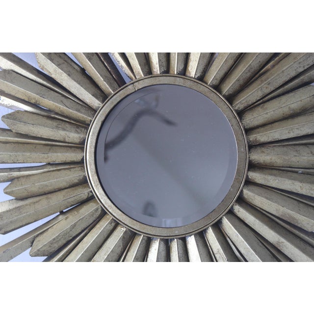 Gilt Metal Starburst Mirror For Sale - Image 9 of 13