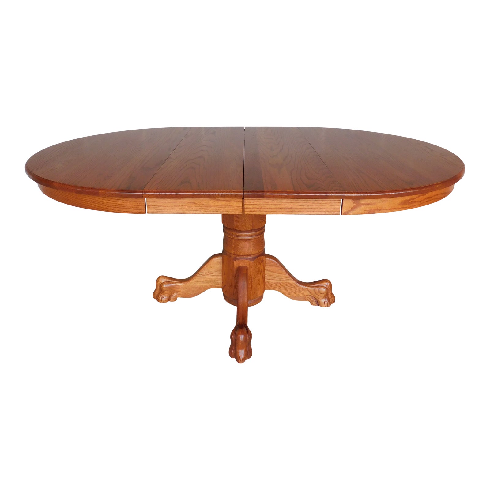 Tom Seely Oak Claw Foot Pedestal Dining Table Chairish