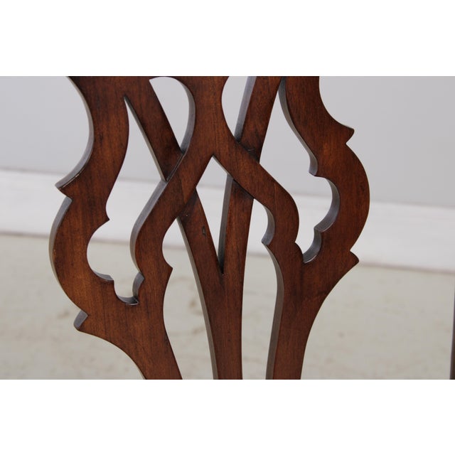 Brown Statton Cherry Chippendale Style Armchair For Sale - Image 8 of 15