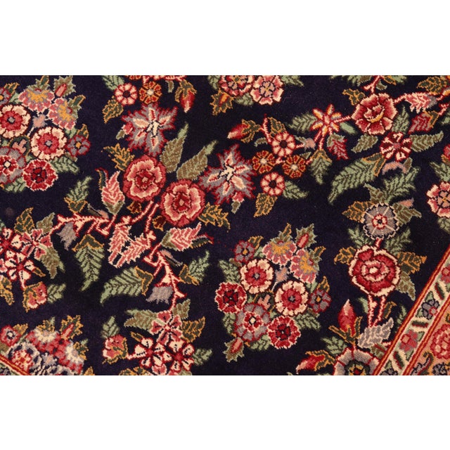 Shabby Chic 1990's Pak-Persian Blue/Ivory Wool Rug - 6'0'' X 9'1'' For Sale - Image 4 of 9