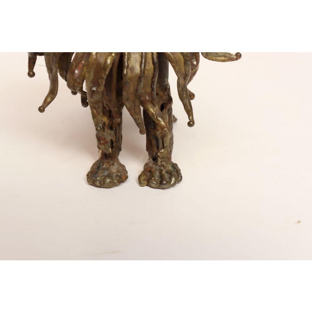 Vintage Brutalist Embossed Brass and Steel Lion Sculpture by Pal Kepenyes For Sale - Image 17 of 18
