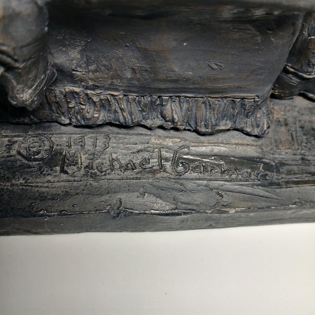 1970s Wonderful Cast Resin Sculpture by Michael Garman the Chairman of the Range 1973 For Sale - Image 5 of 5