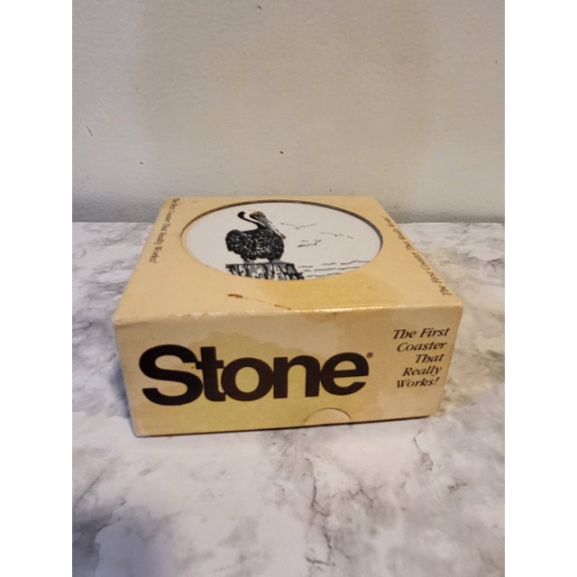 1970s Stone Coasters Pelican with box - Set of 4 For Sale - Image 12 of 12