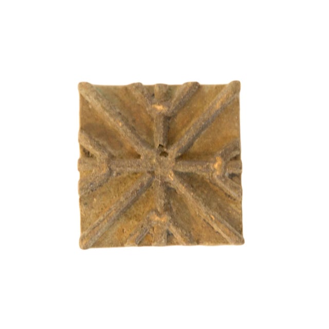 Vintage African Square Bronze Coin For Sale - Image 4 of 4