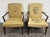 Yellow Vintage Mid Century Modern MCM Needlepoint Armchairs - Pair For Sale - Image 8 of 13