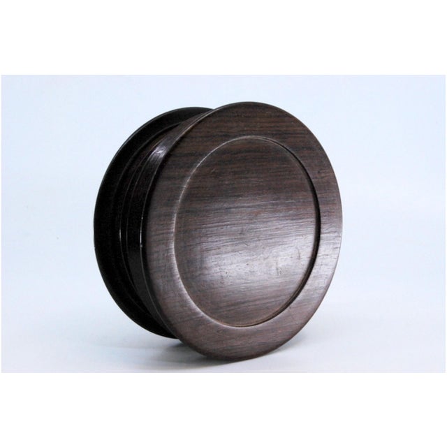 Wooden Jewelry Box with Silver Application and Flower-Shaped Lid For Sale - Image 3 of 11