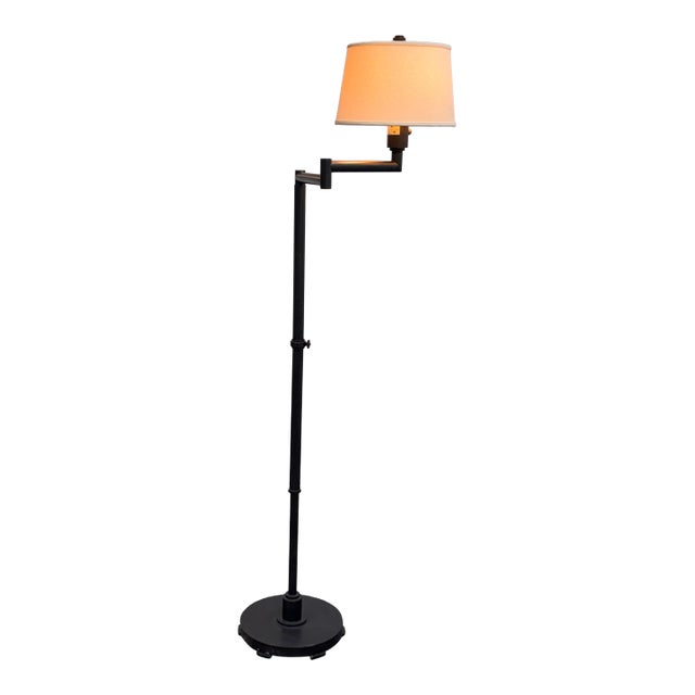 Library Style Swing-Arm Floor Lamp For Sale