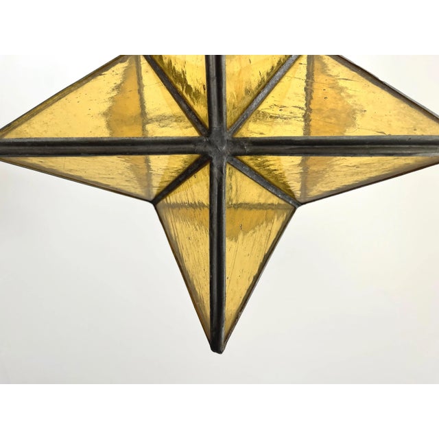 1960s Gold Glass Star Light For Sale - Image 12 of 18