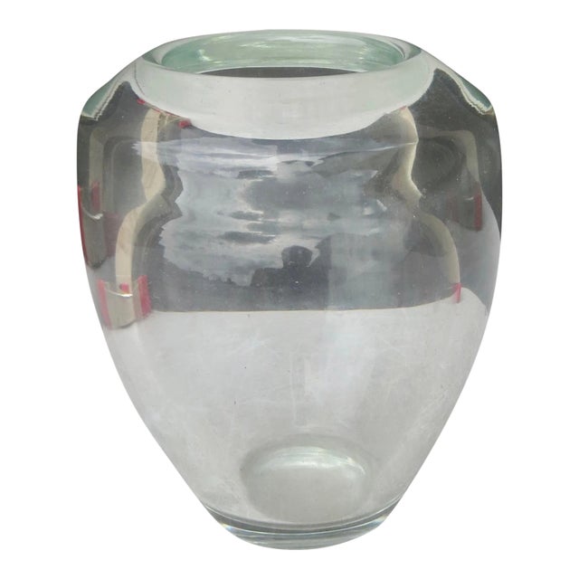 Mid-Century Crystal Vase For Sale