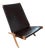 Andrianna Shamaris Minimalist Folding Leather Chair For Sale