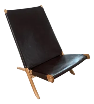 Andrianna Shamaris Minimalist Folding Leather Chair